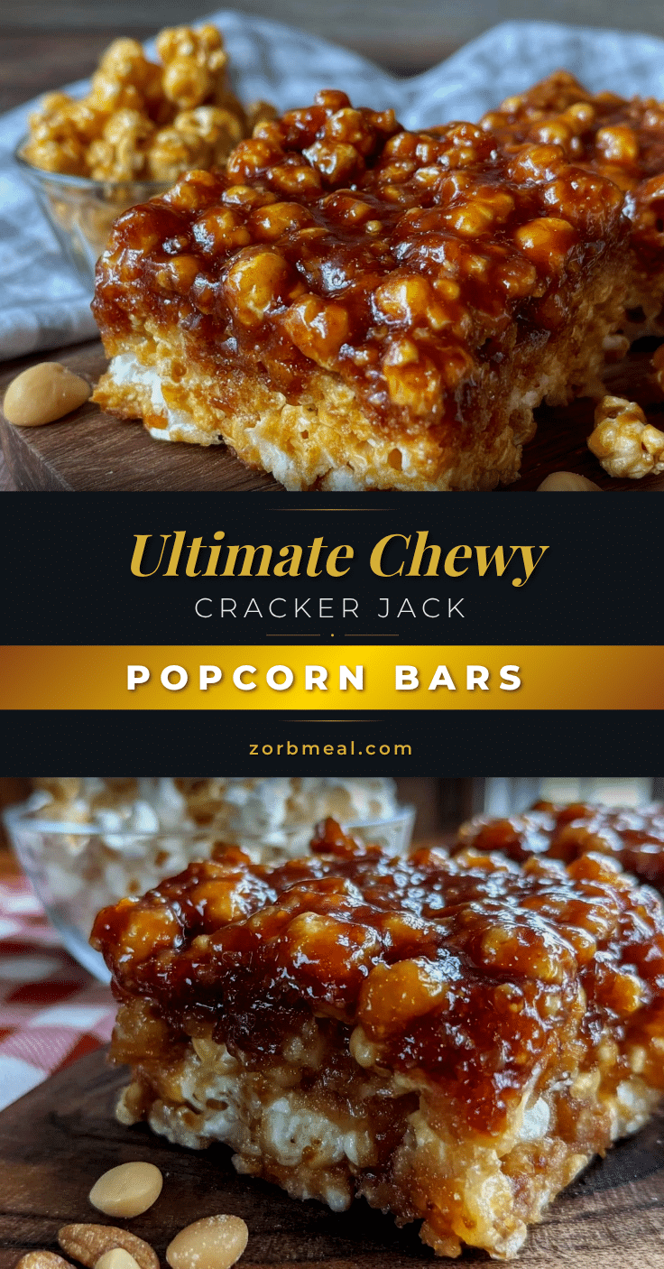 Ultimate Chewy Cracker Jack Caramel Popcorn Bars recipe