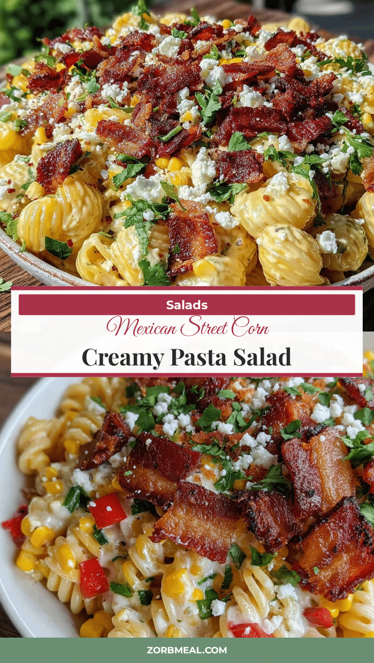 creamy mexican street corn pasta salad recipe