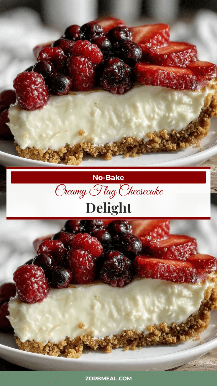 creamy no-bake flag cheesecake recipe