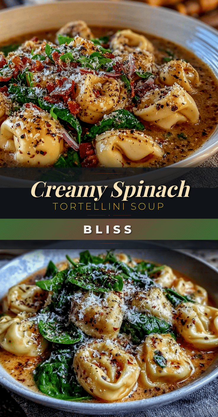 creamy tortellini soup with spinach recipe