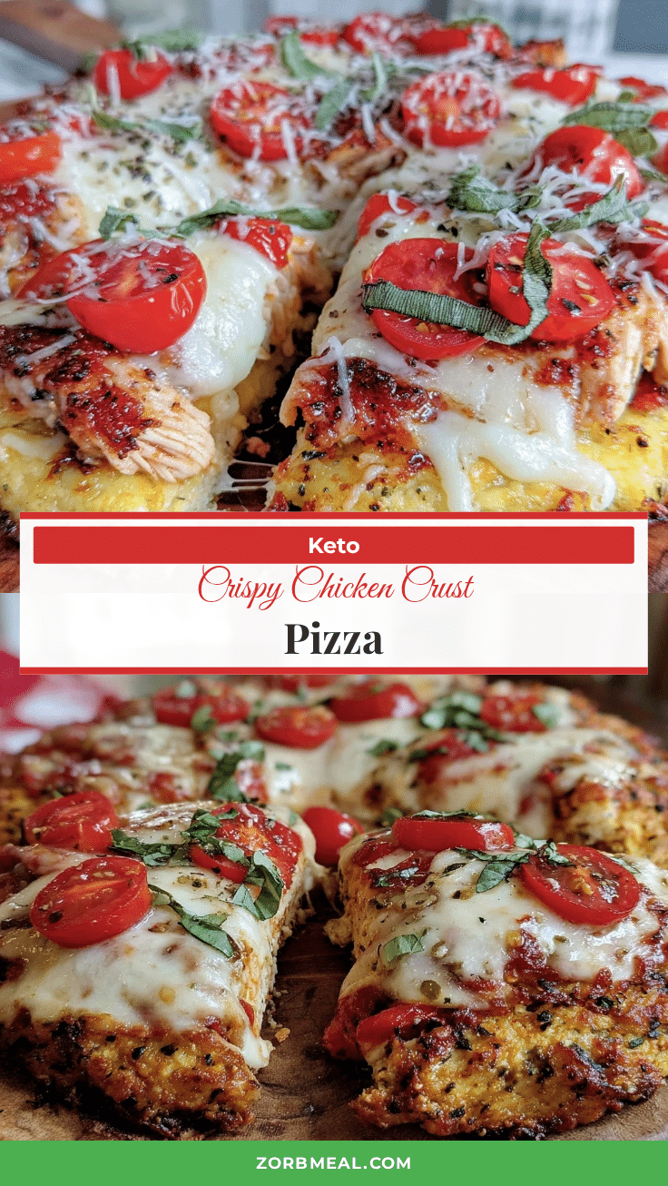 crispy keto chicken crust pizza recipe