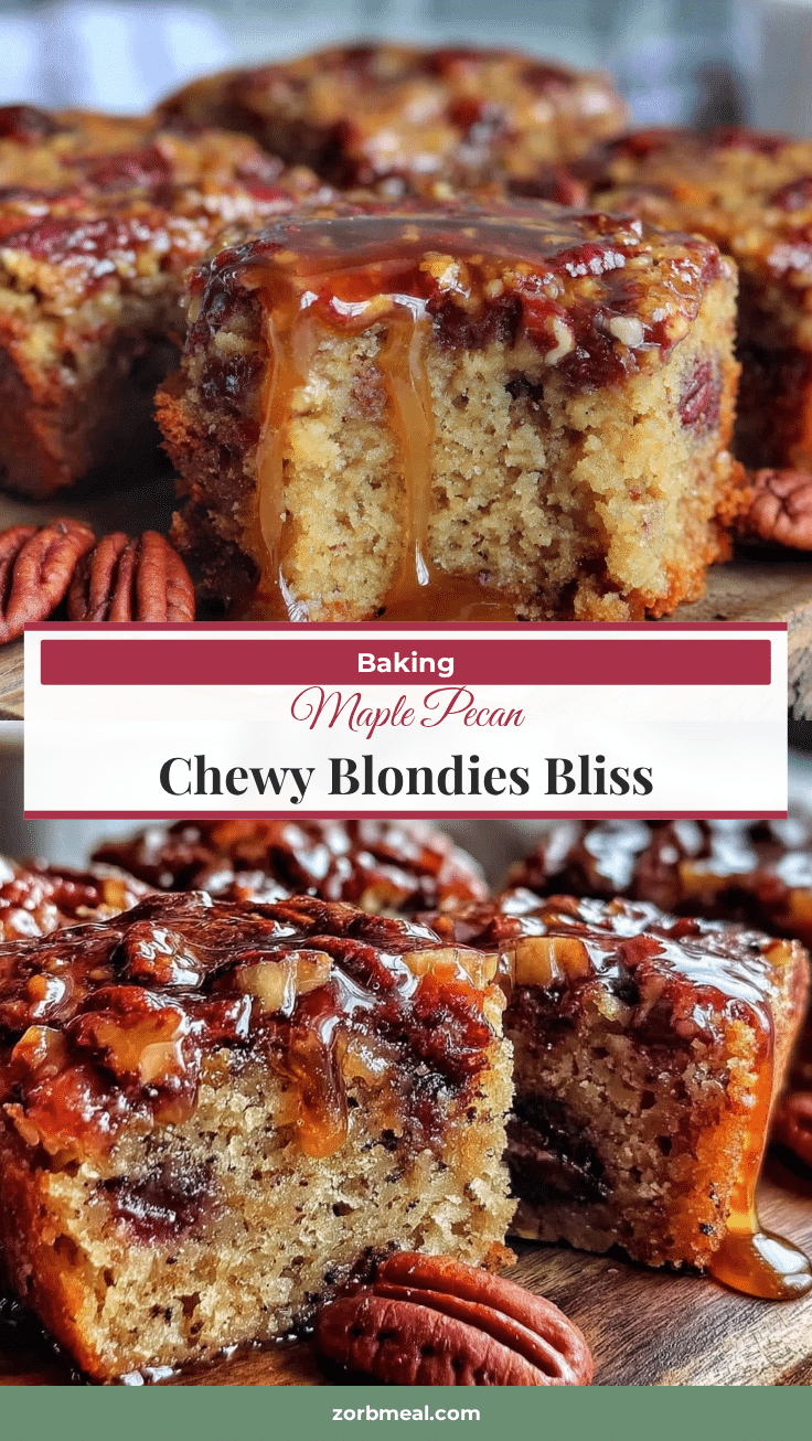 crispy maple pecan blondies recipe