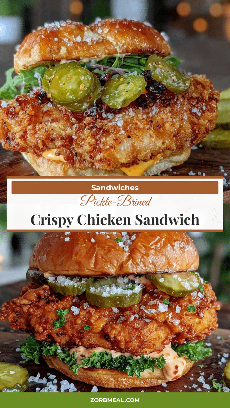 crispy pickle-brined fried chicken sandwich recipe