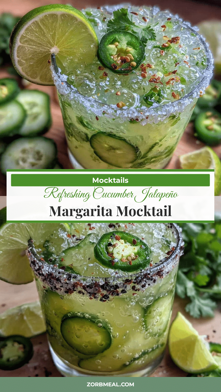 Cucumber Jalapeño Margarita Mocktail recipe