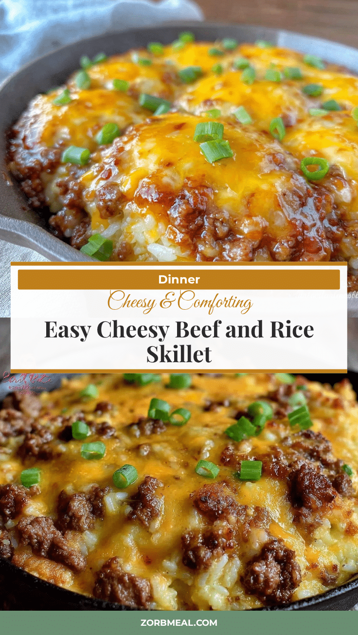 easy cheesy beef and rice skillet dinner recipe