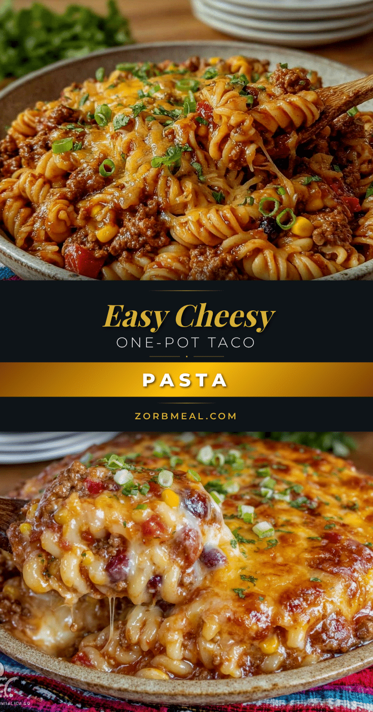 easy cheesy one-pot taco pasta recipe