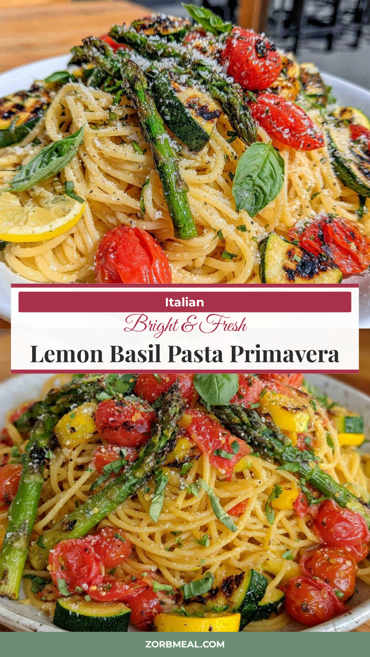 fresh lemon basil pasta primavera recipe