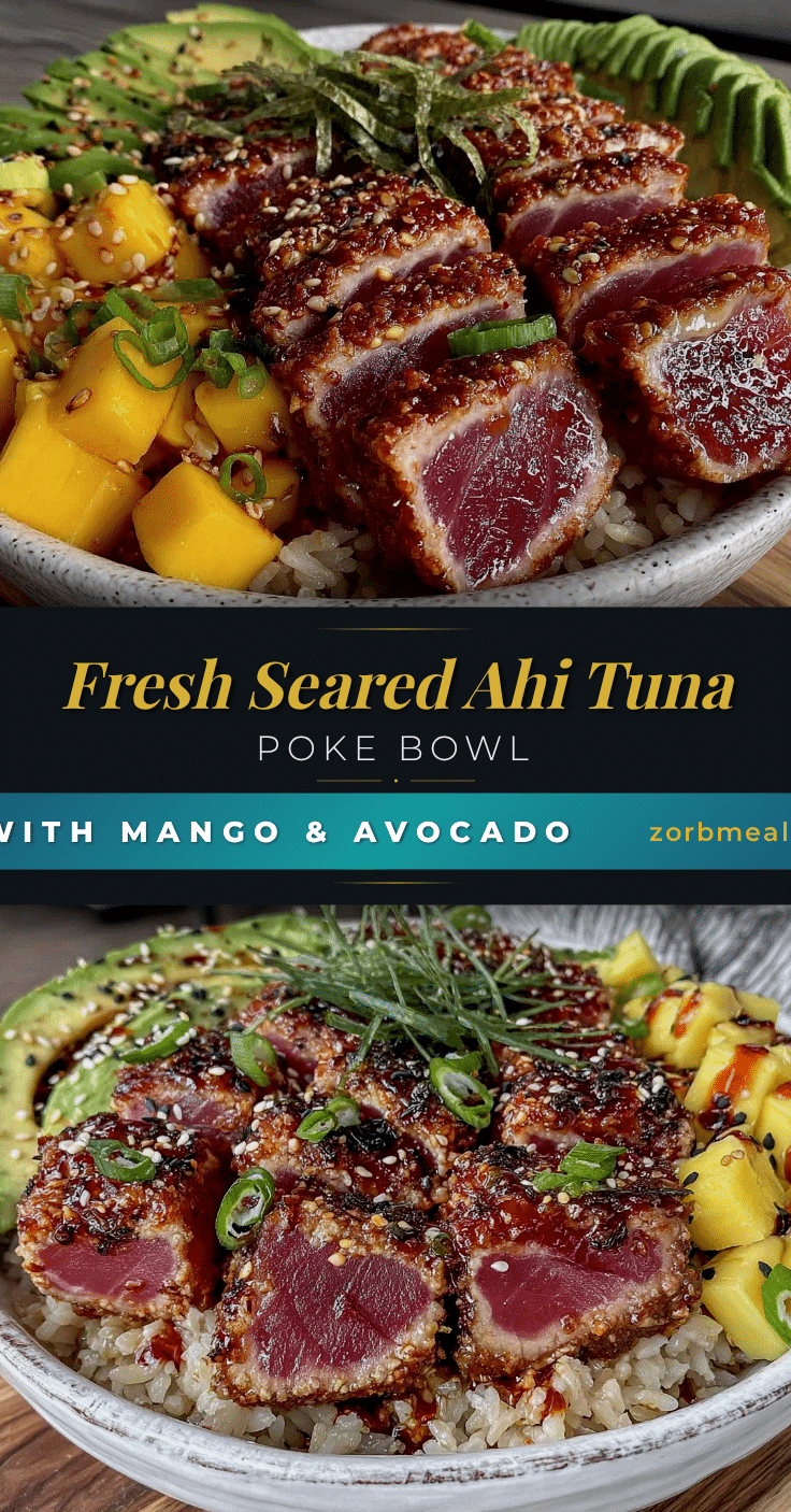 fresh seared ahi tuna poke bowl recipe