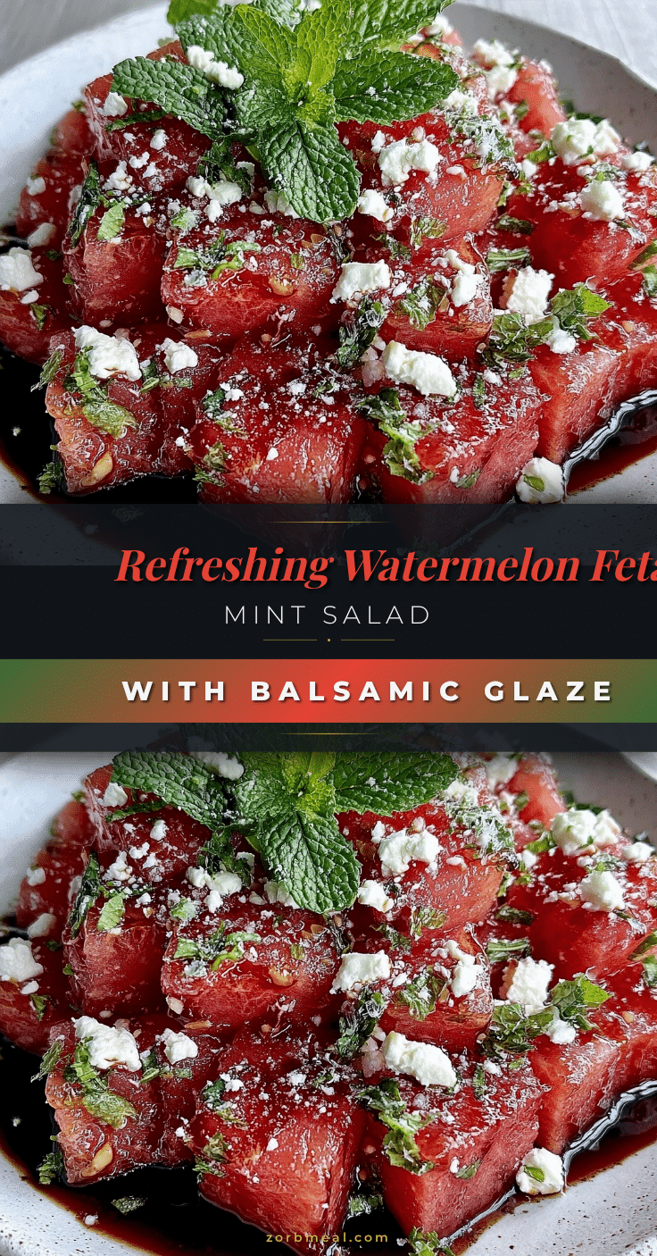 fresh watermelon feta mint salad recipe