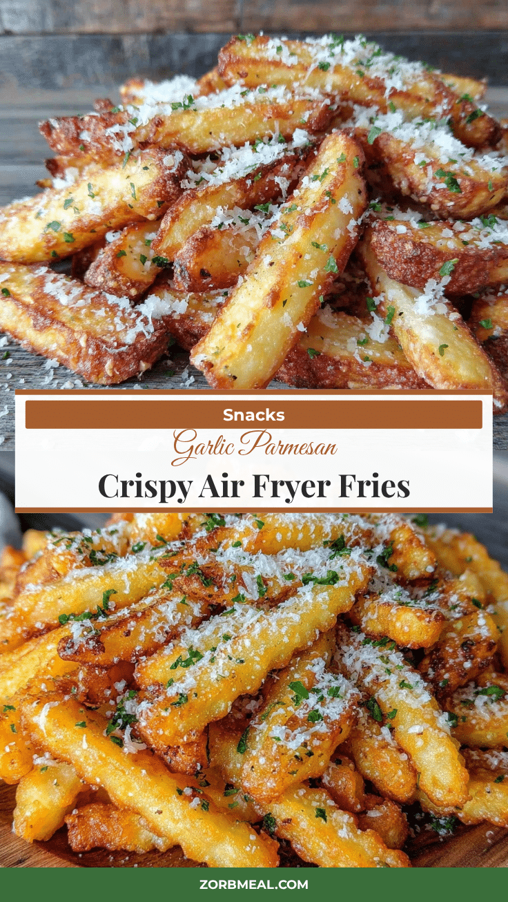 garlic parmesan air fryer french fries recipe