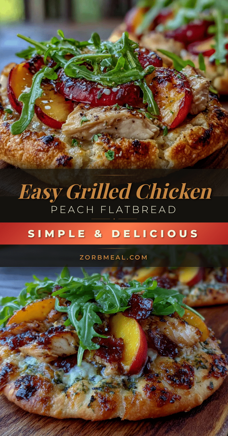 grilled chicken and peach flatbread recipe