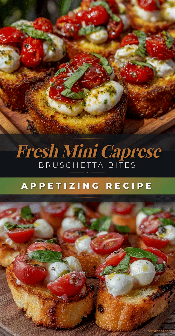 mini Caprese bruschetta bites recipe