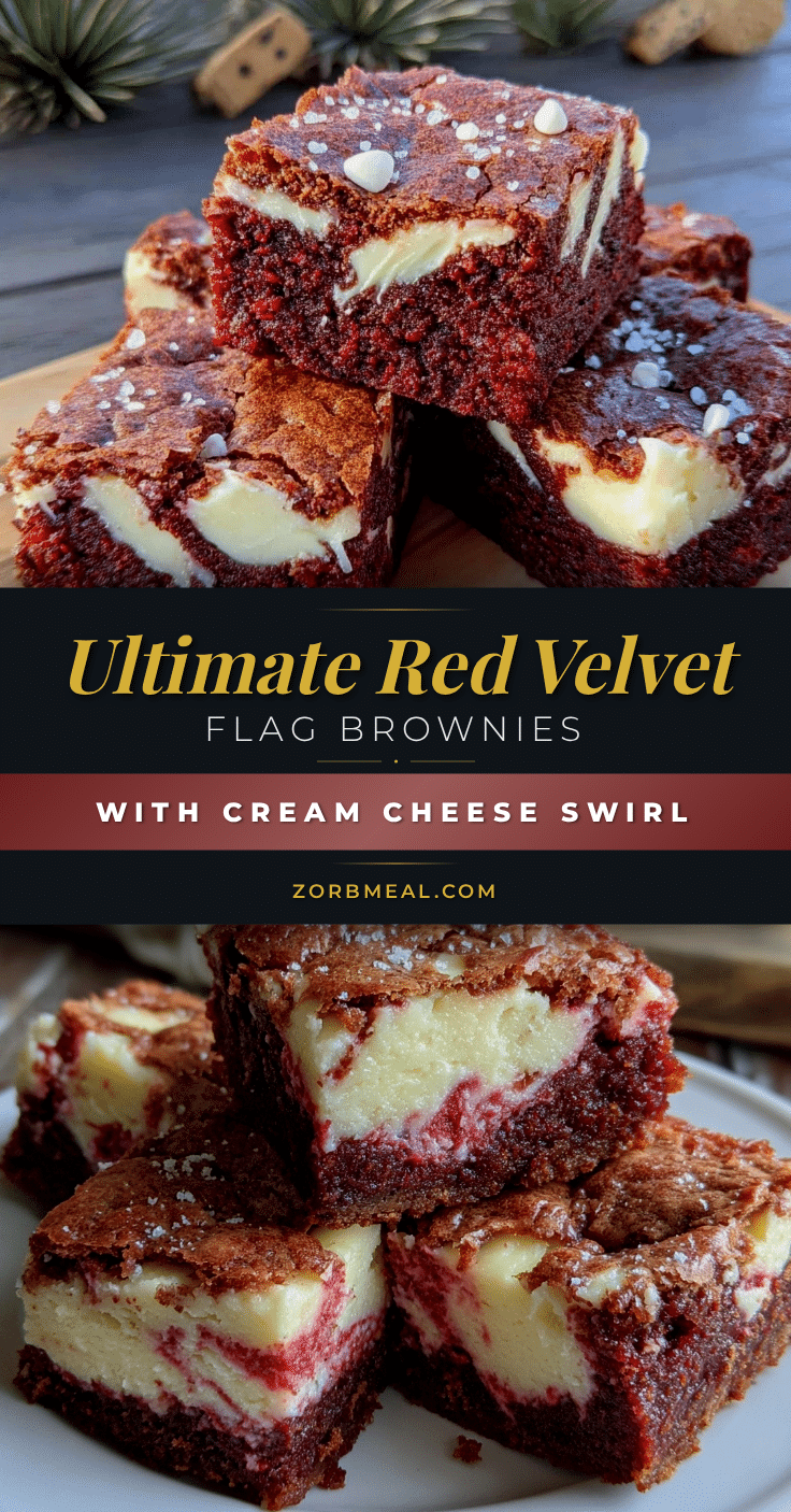 red velvet flag brownies recipe