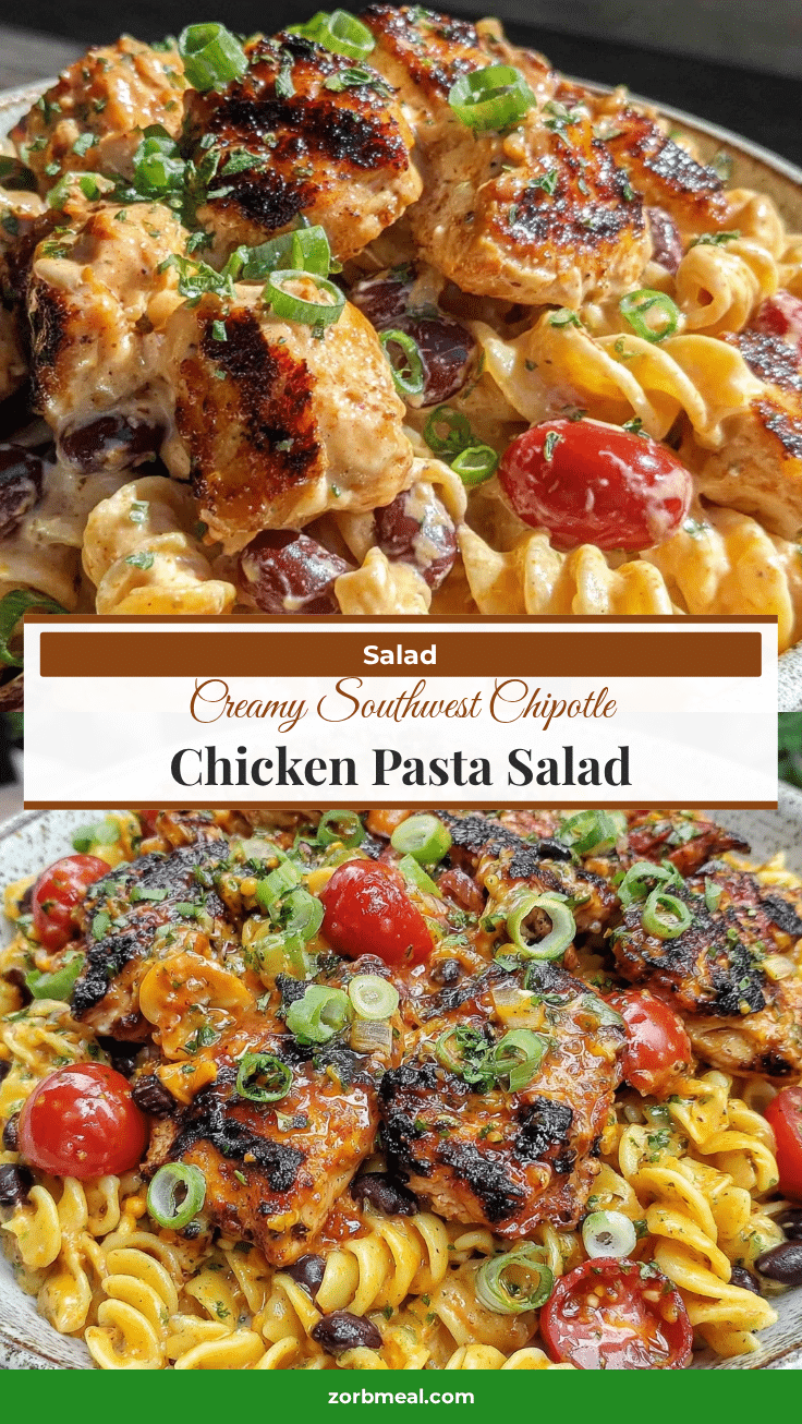 Southwest Chipotle Chicken Pasta Salad recipe