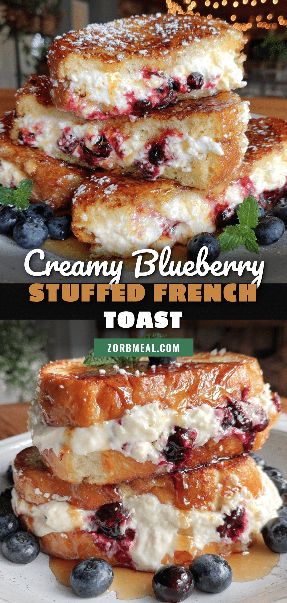 blueberry cream cheese stuffed french toast recipe