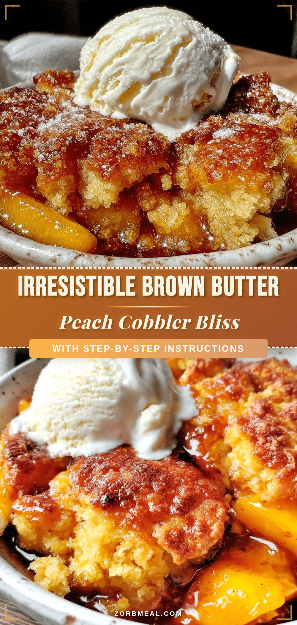 brown butter peach cobbler recipe