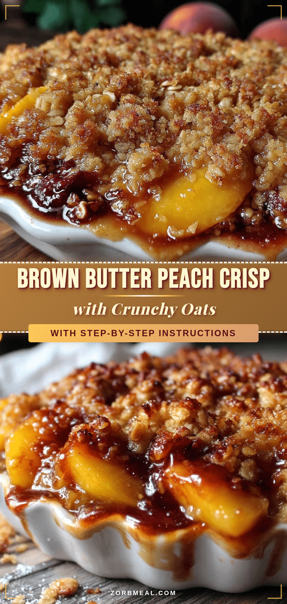 brown butter peach crisp recipe