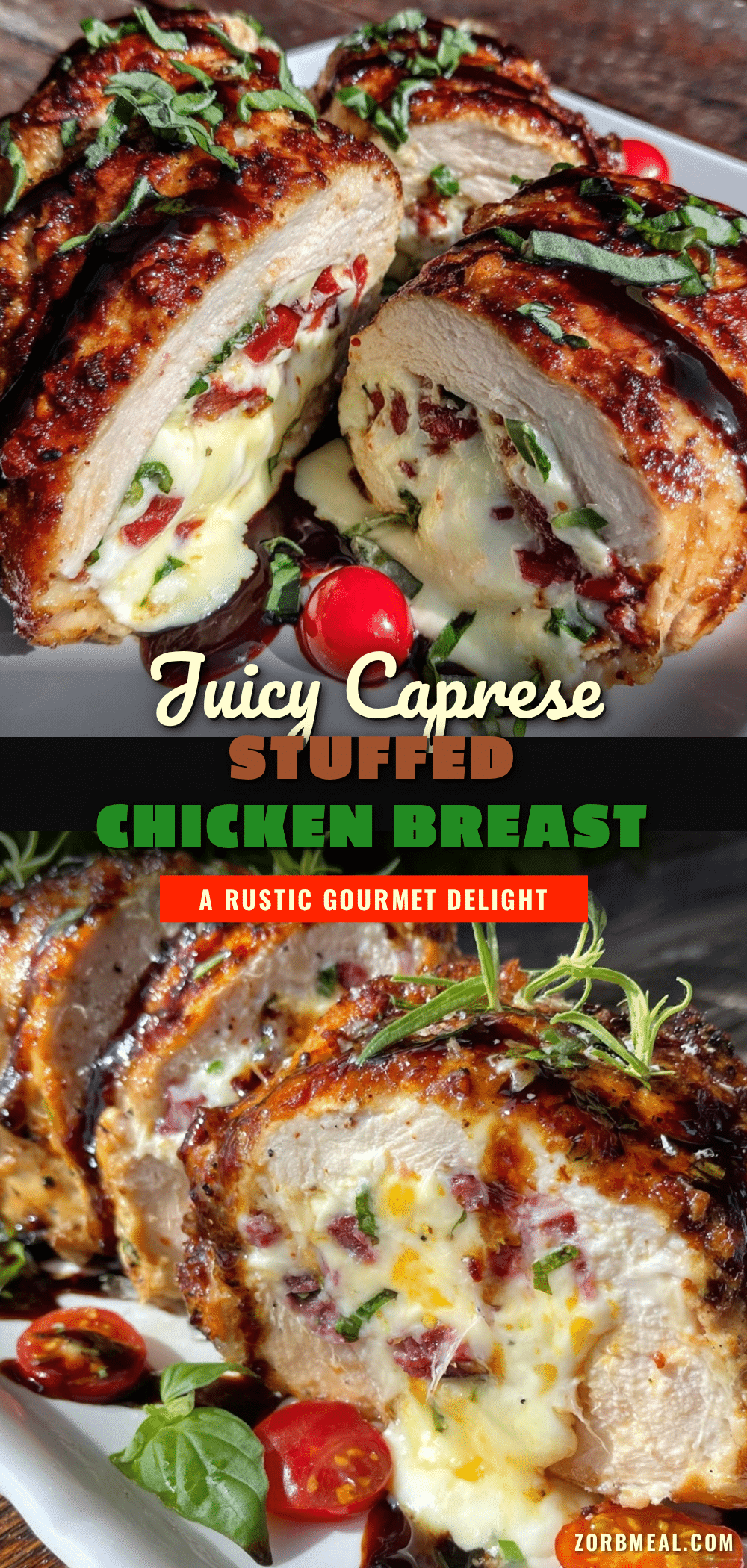 Caprese stuffed chicken breast recipe