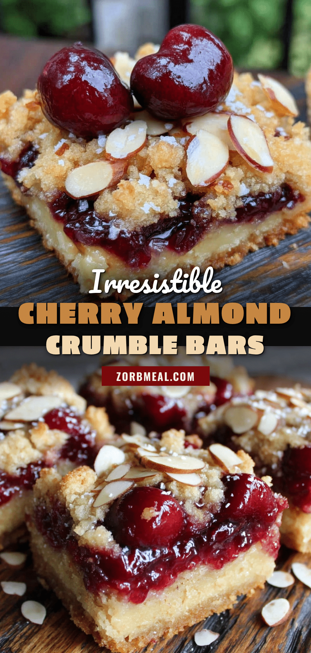 cherry almond crumble bars recipe