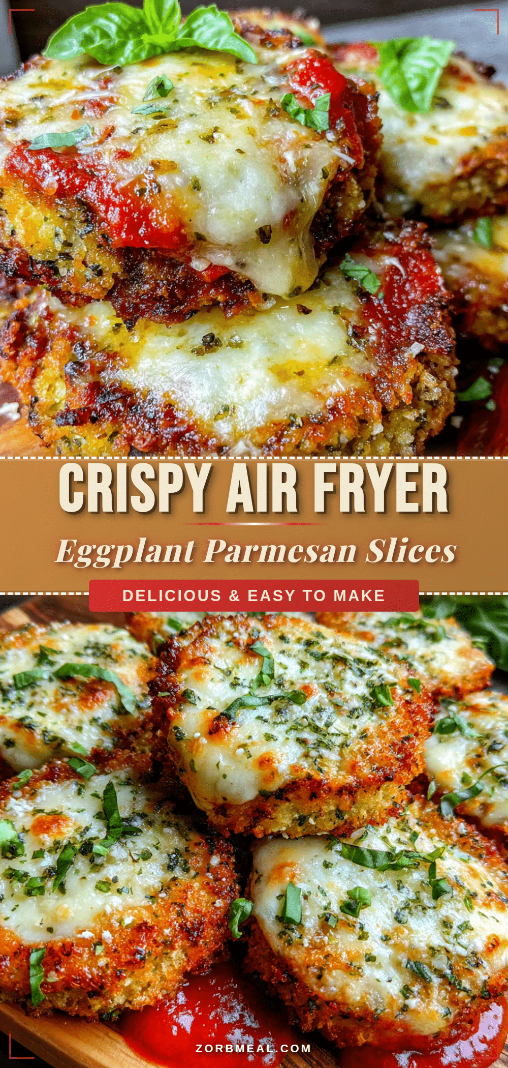 crispy air fryer eggplant parmesan slices recipe