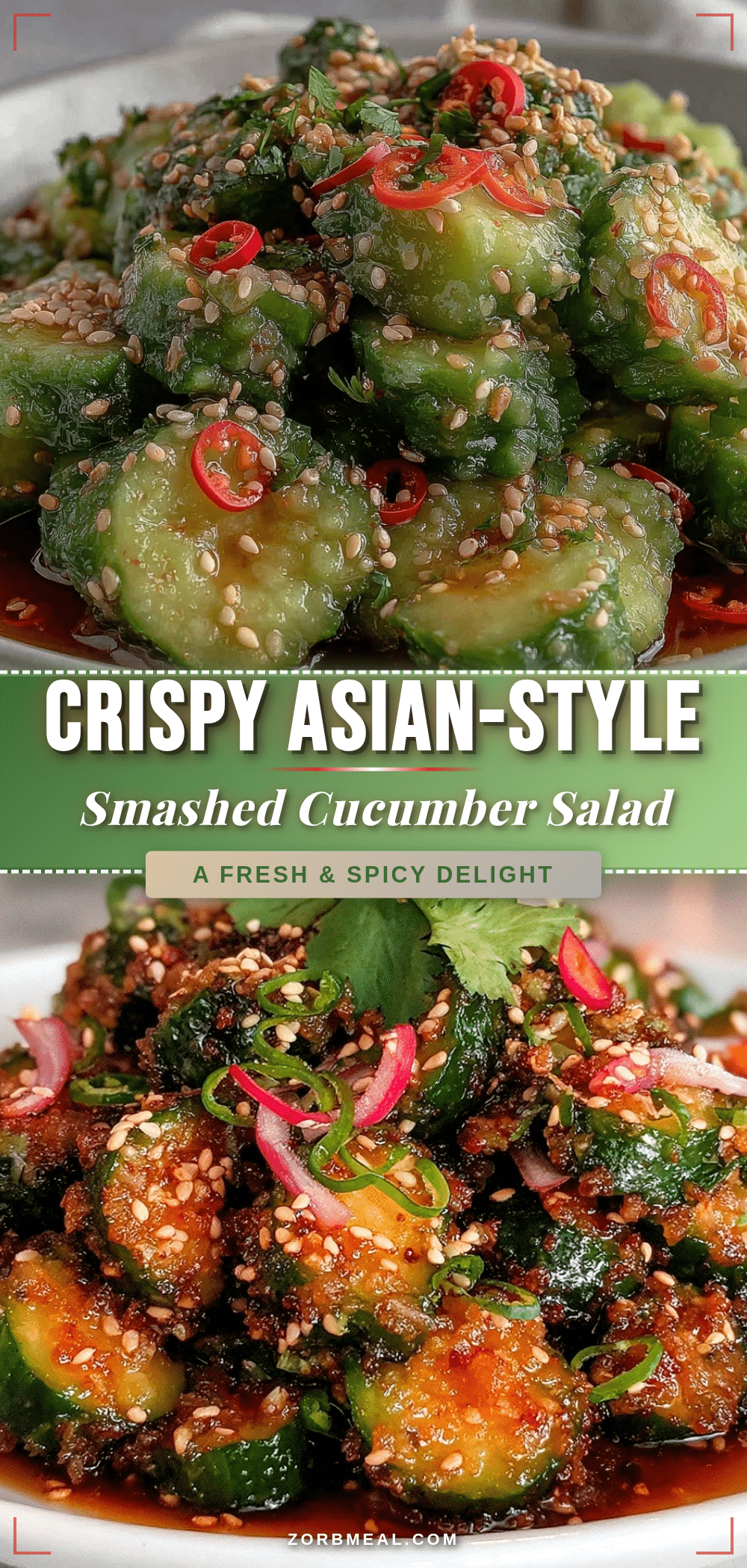 crispy asian-style smashed cucumber salad recipe