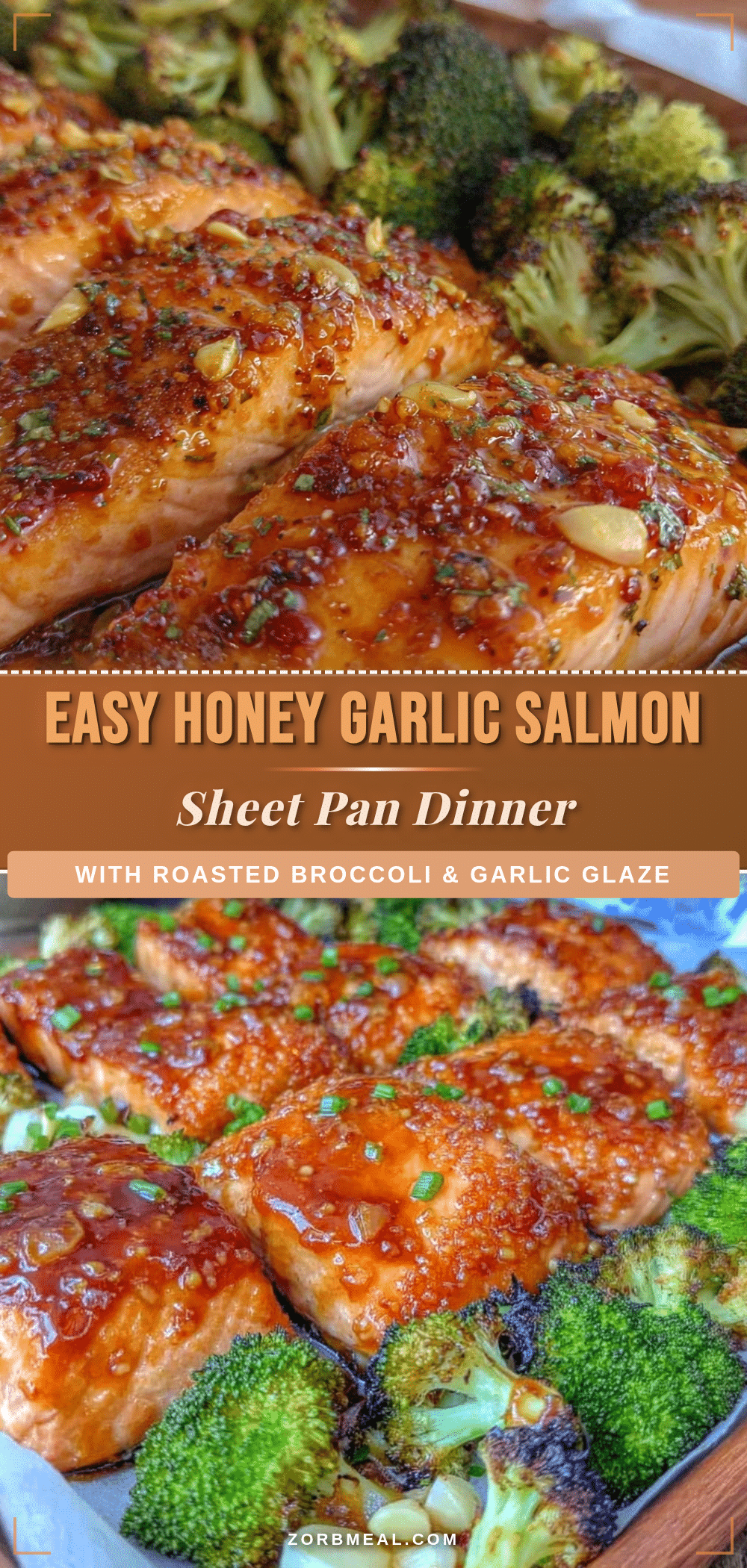 easy honey garlic salmon sheet pan dinner recipe