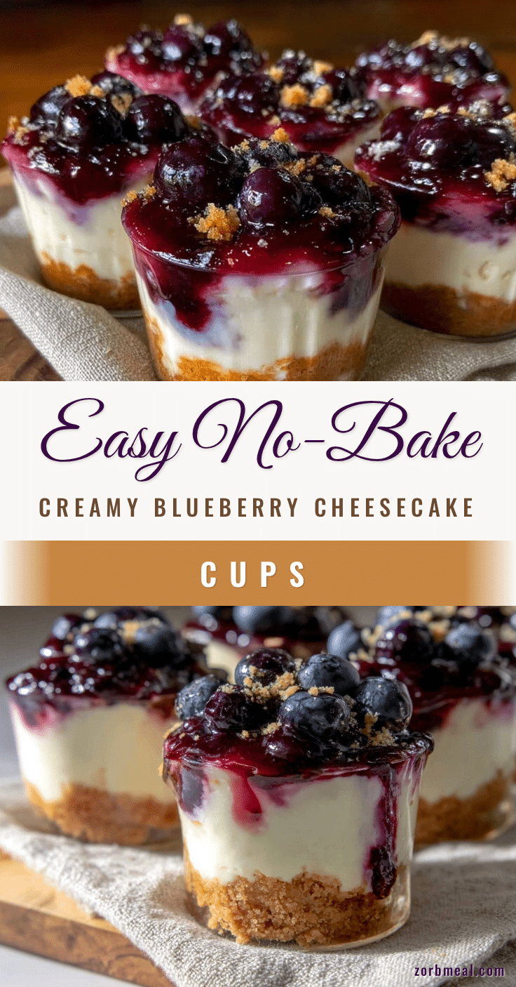 easy no bake blueberry cheesecake cups recipe