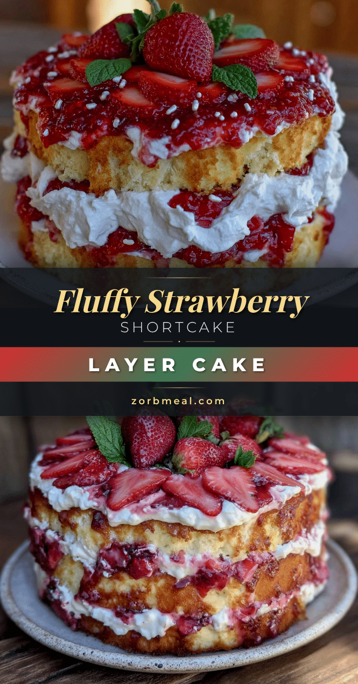 fluffy strawberry shortcake layer cake recipe