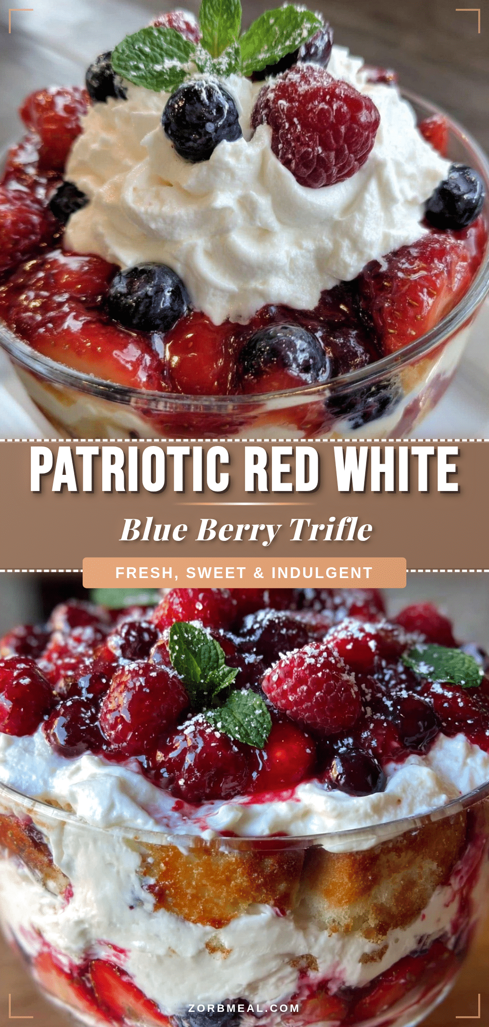 fresh red white blue berry trifle recipe