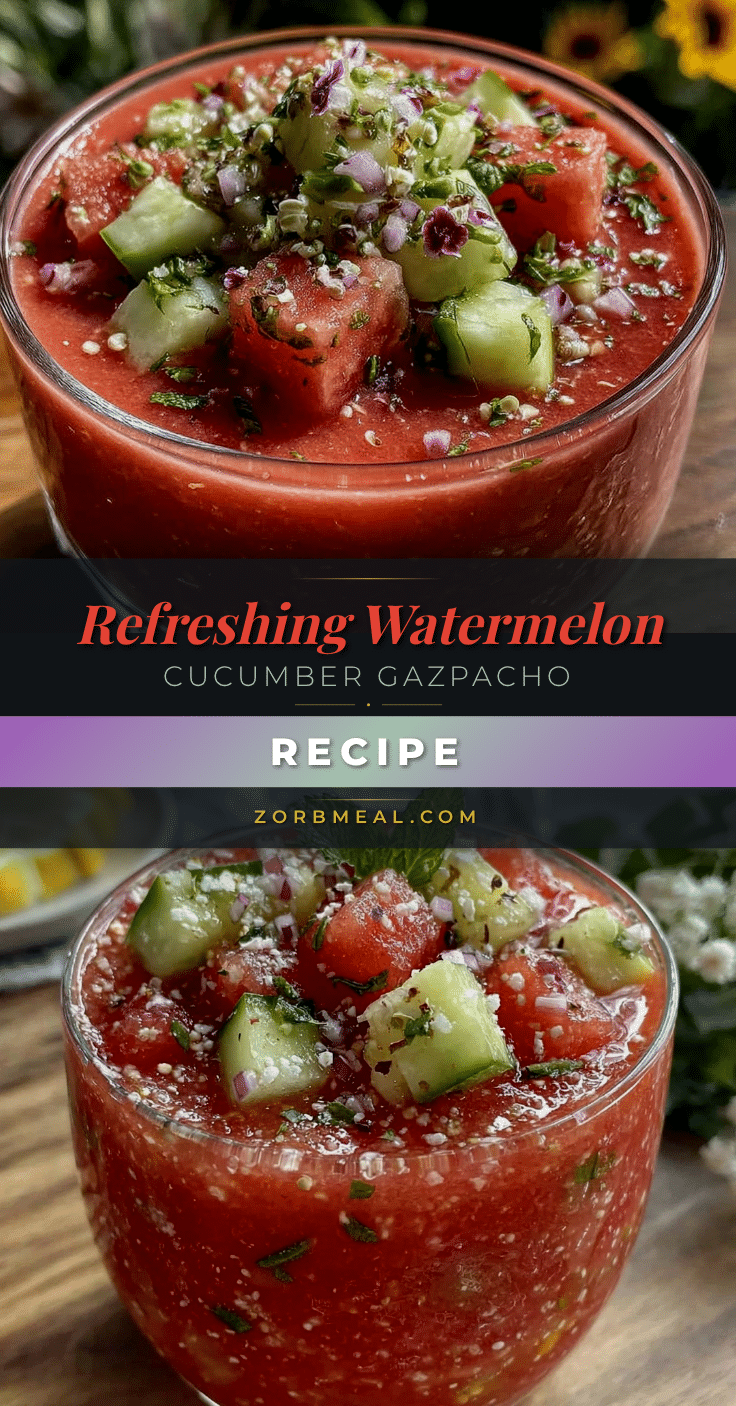 fresh watermelon cucumber gazpacho recipe