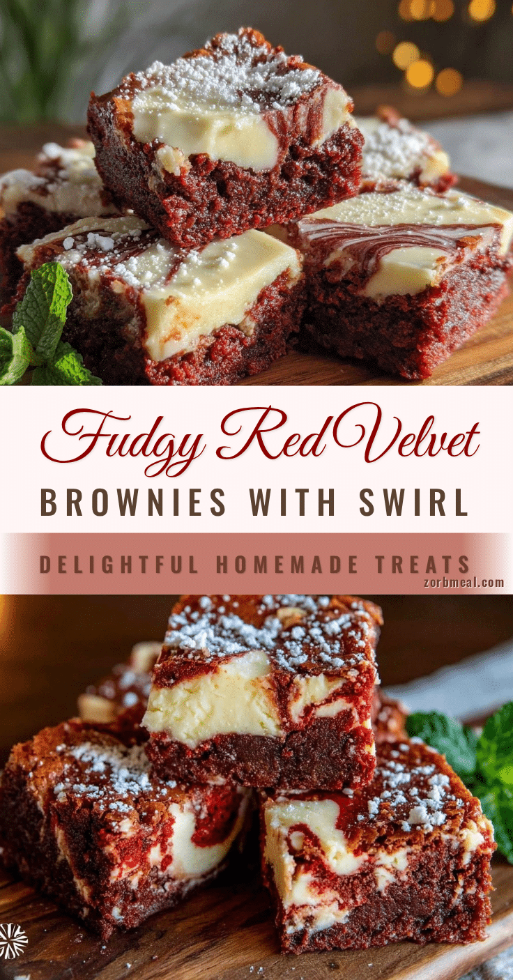 fudgy red velvet brownies with cream cheese swirl recipe