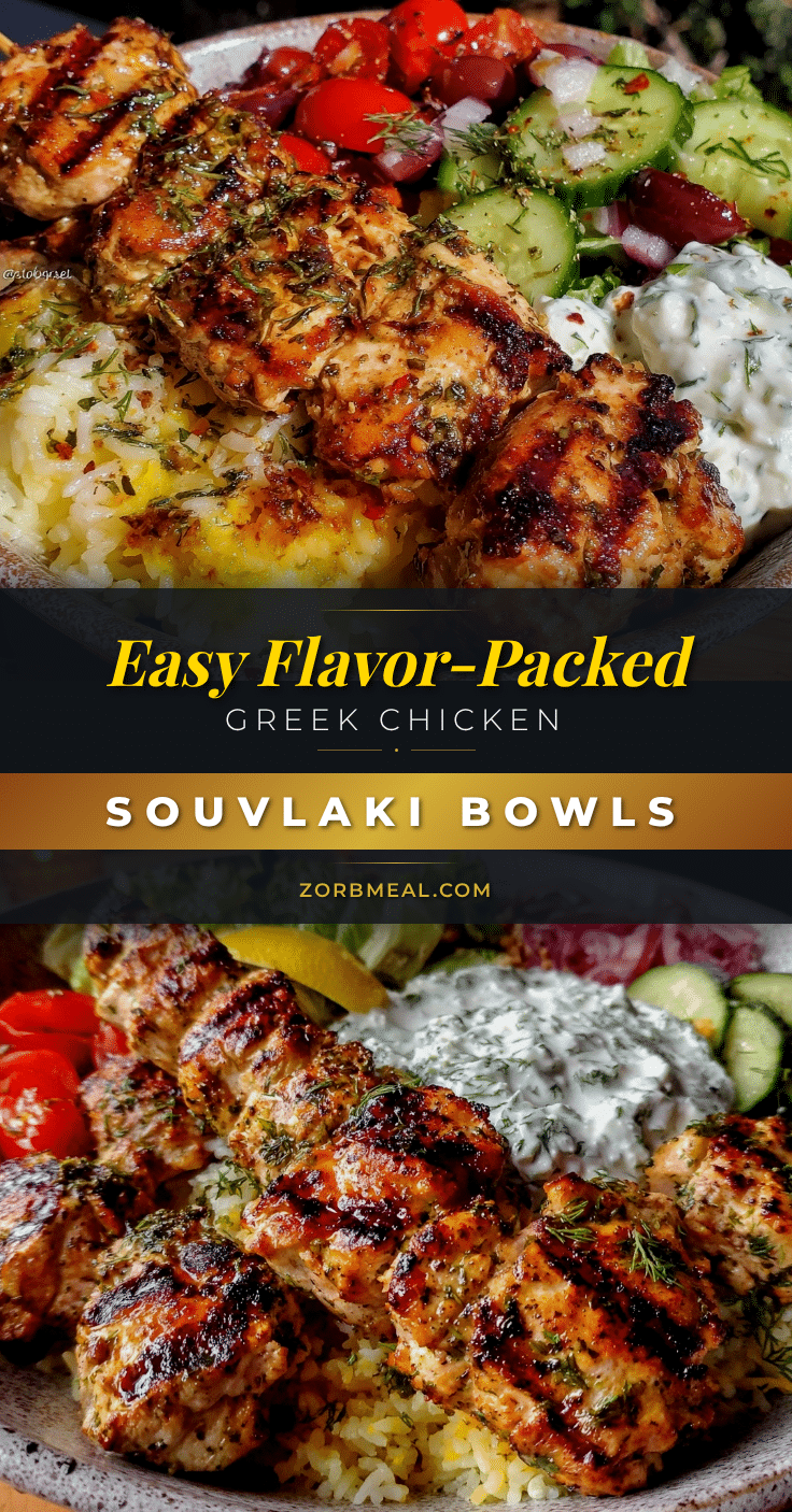 greek chicken souvlaki bowl recipe