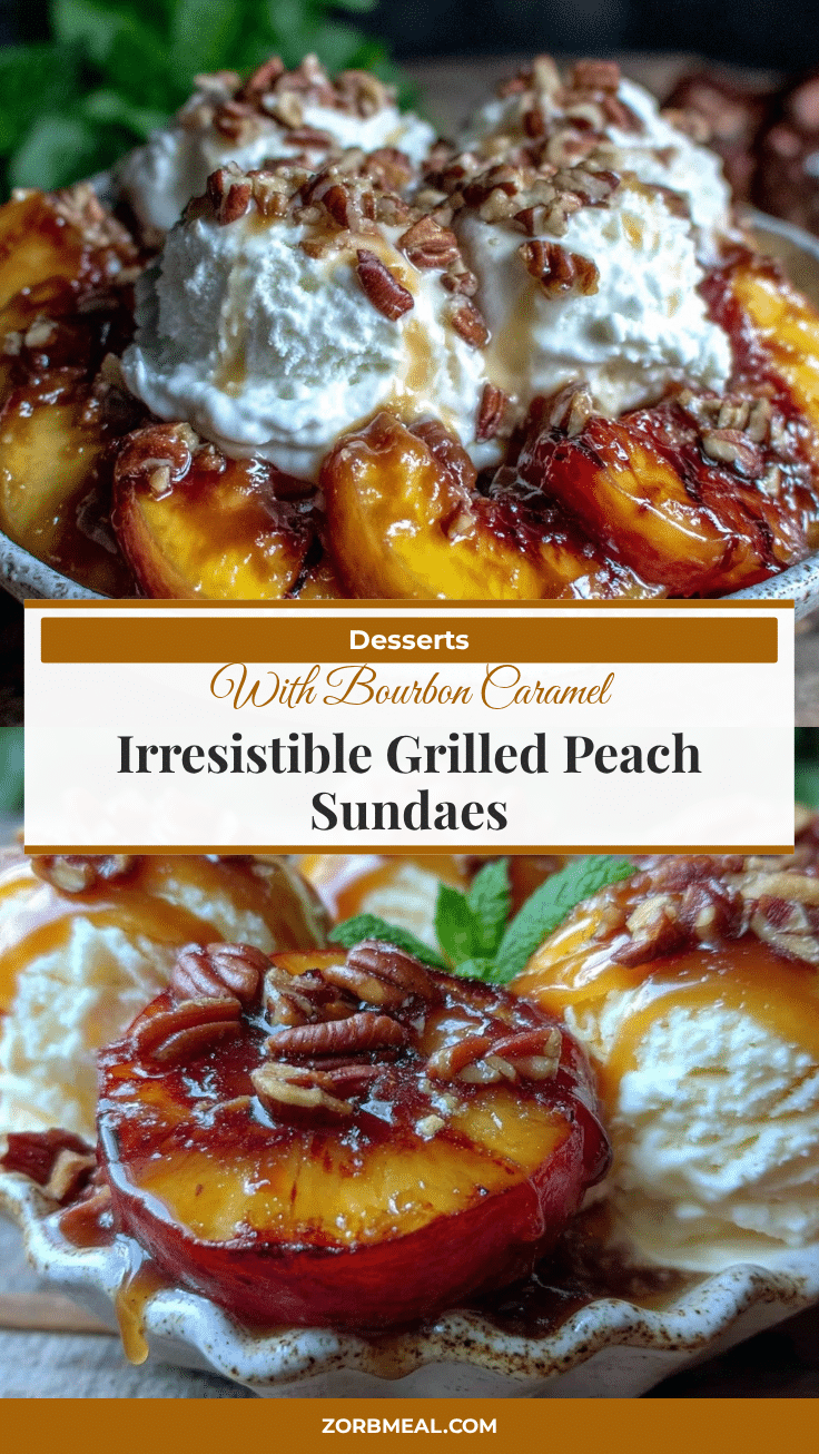 grilled peach sundaes recipe