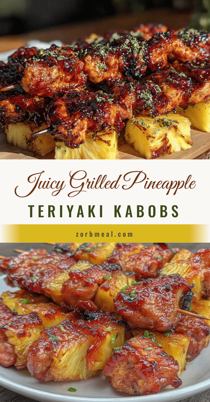 grilled pineapple teriyaki chicken kabobs recipe