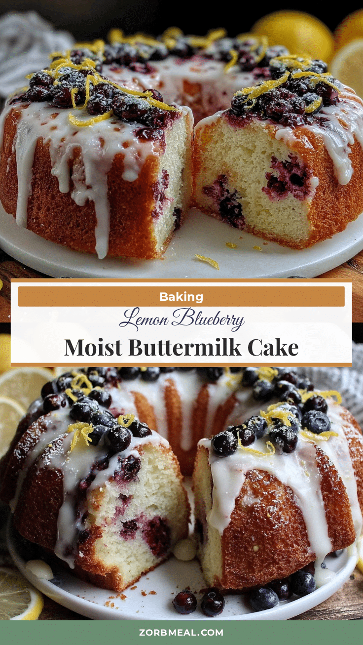 lemon blueberry buttermilk cake recipe