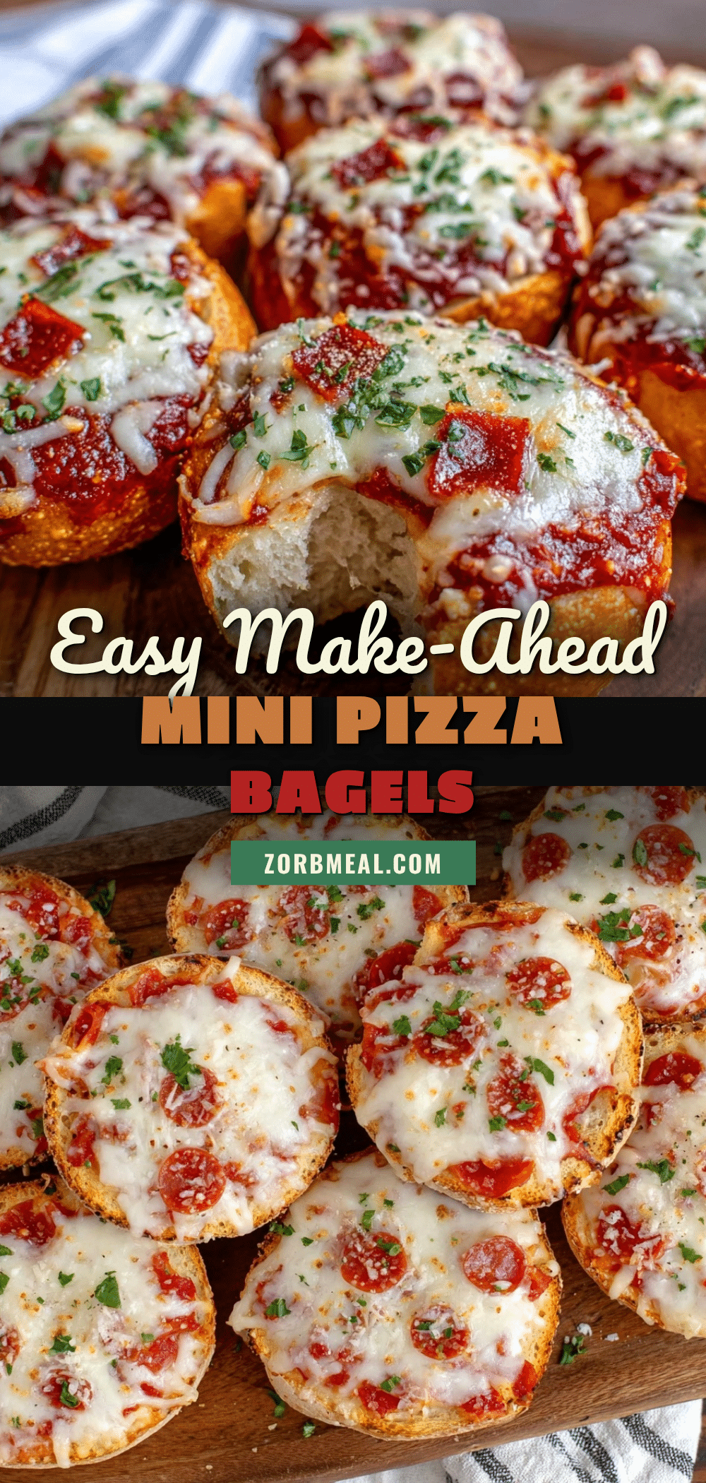 mini pizza bagels recipe