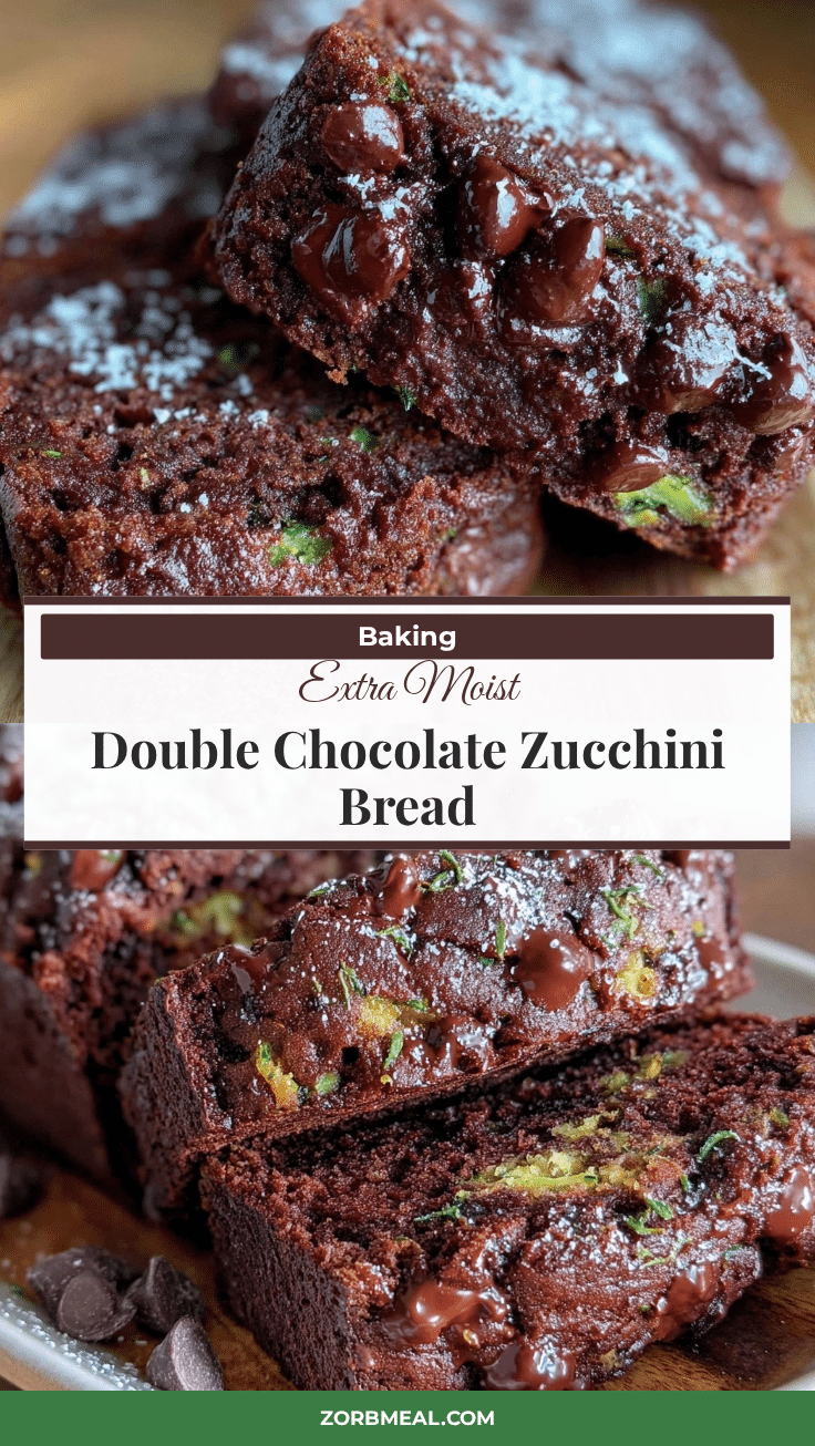 moist double chocolate chip zucchini bread recipe