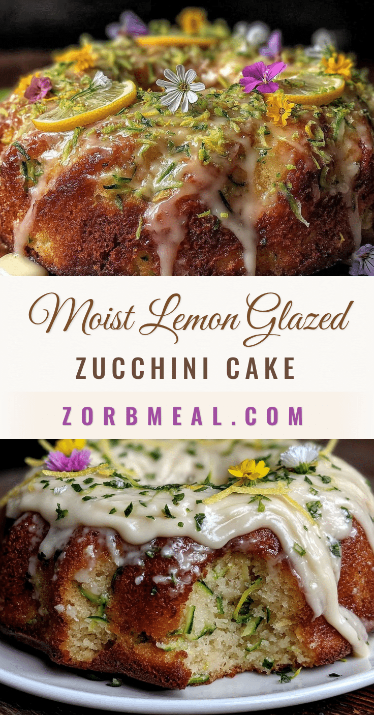 moist lemon glazed zucchini cake recipe