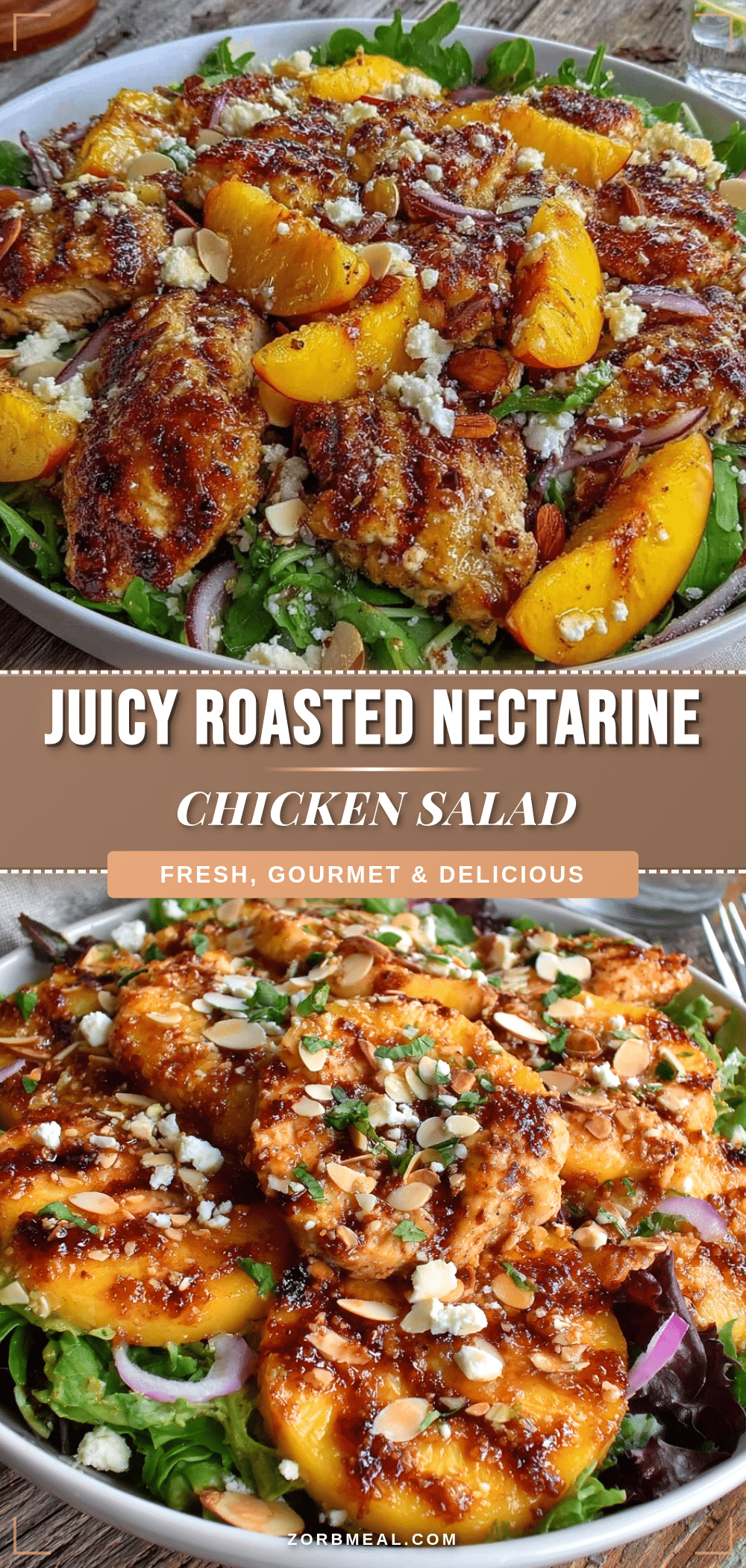roasted nectarine chicken salad recipe