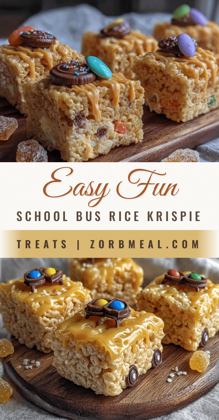 school bus rice krispie treats recipe
