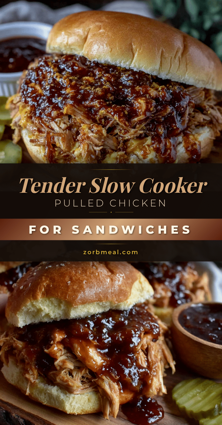 slow cooker pulled chicken sandwiches recipe