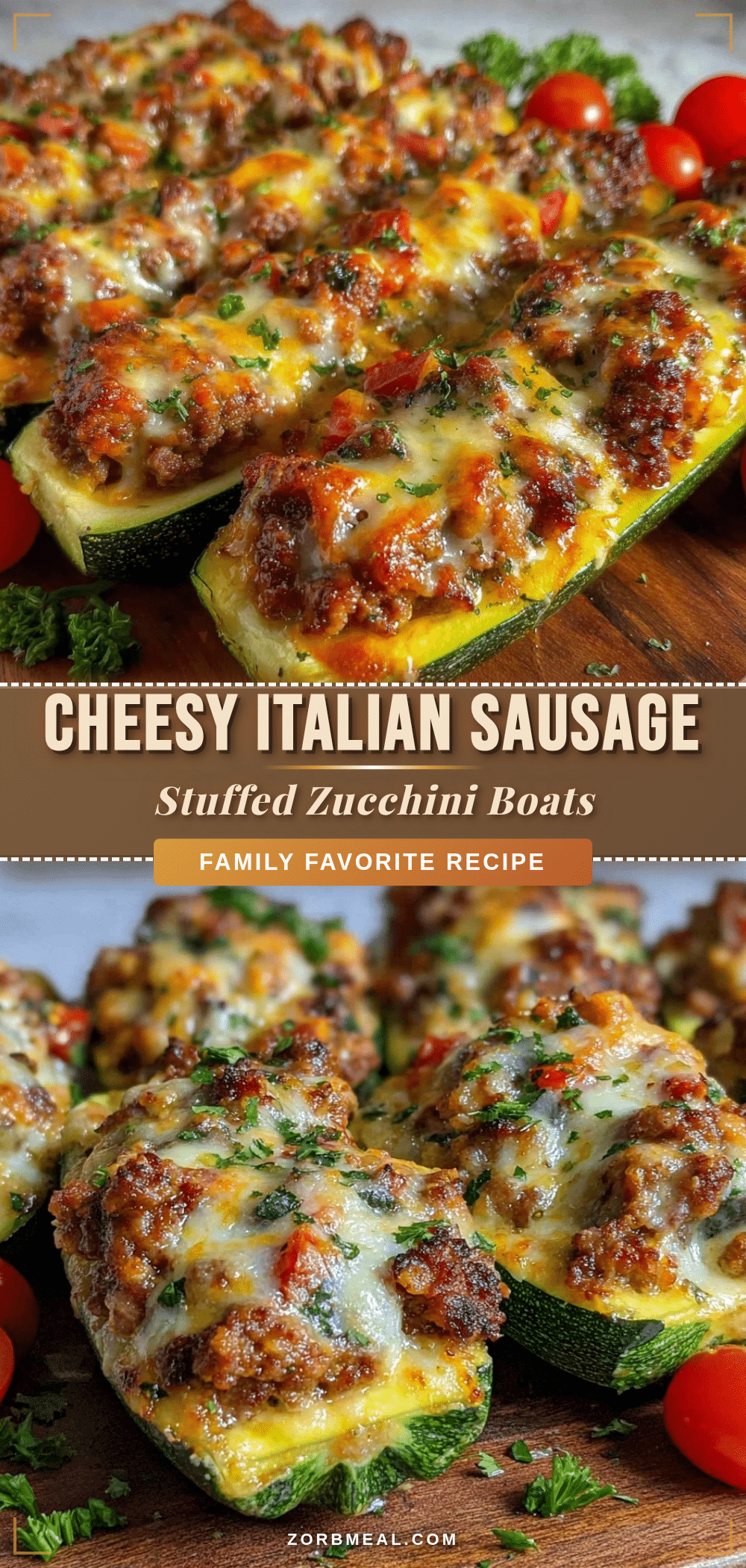 stuffed zucchini boats recipe