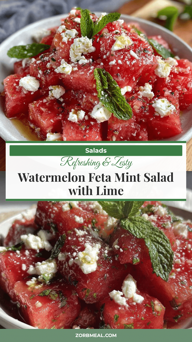 watermelon feta mint salad recipe