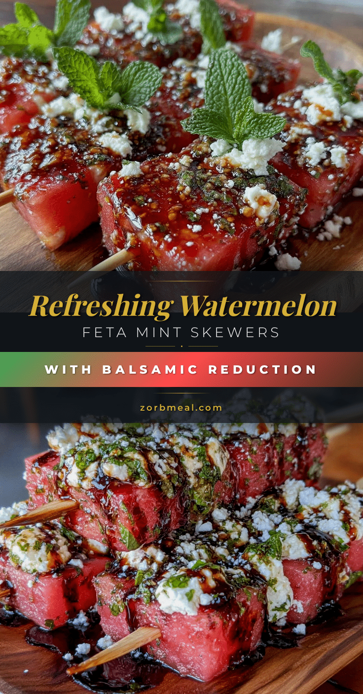 watermelon feta mint skewers recipe