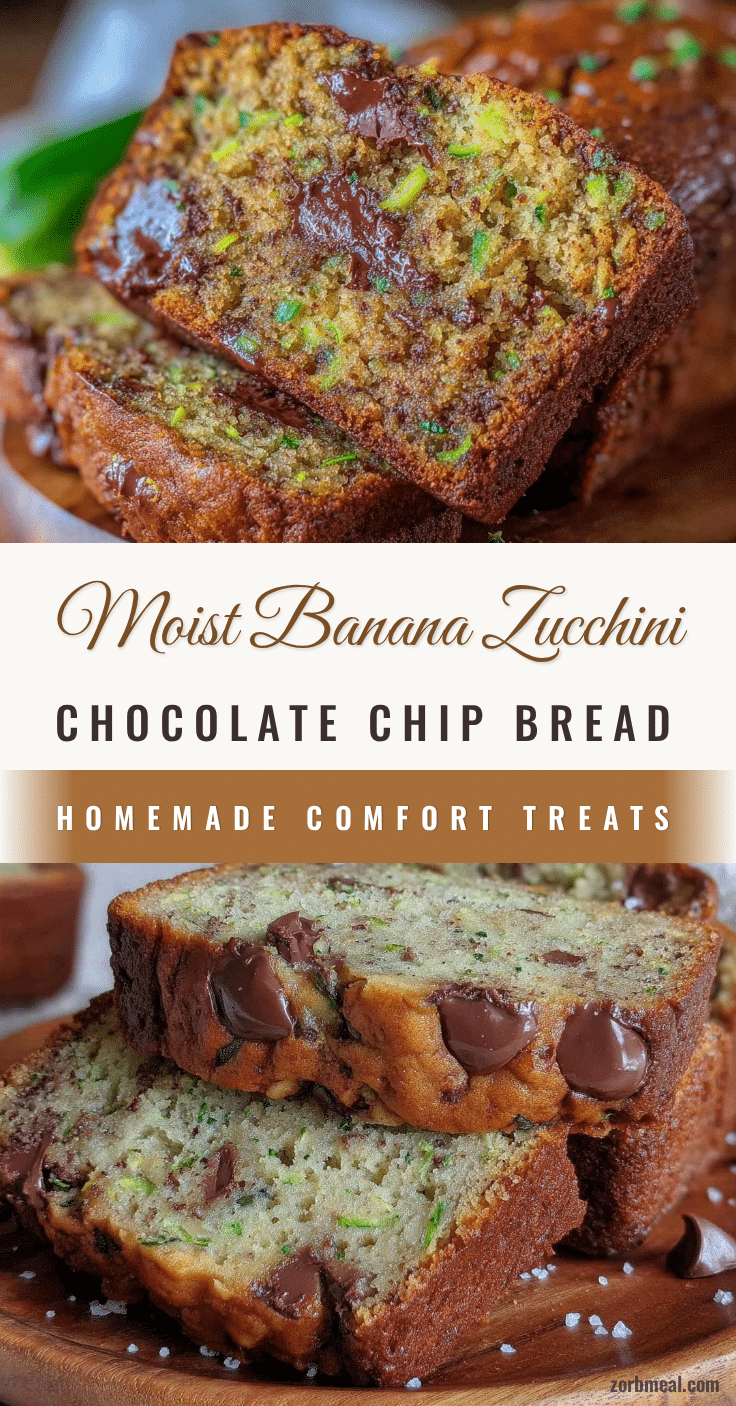 banana zucchini chocolate chip bread recipe