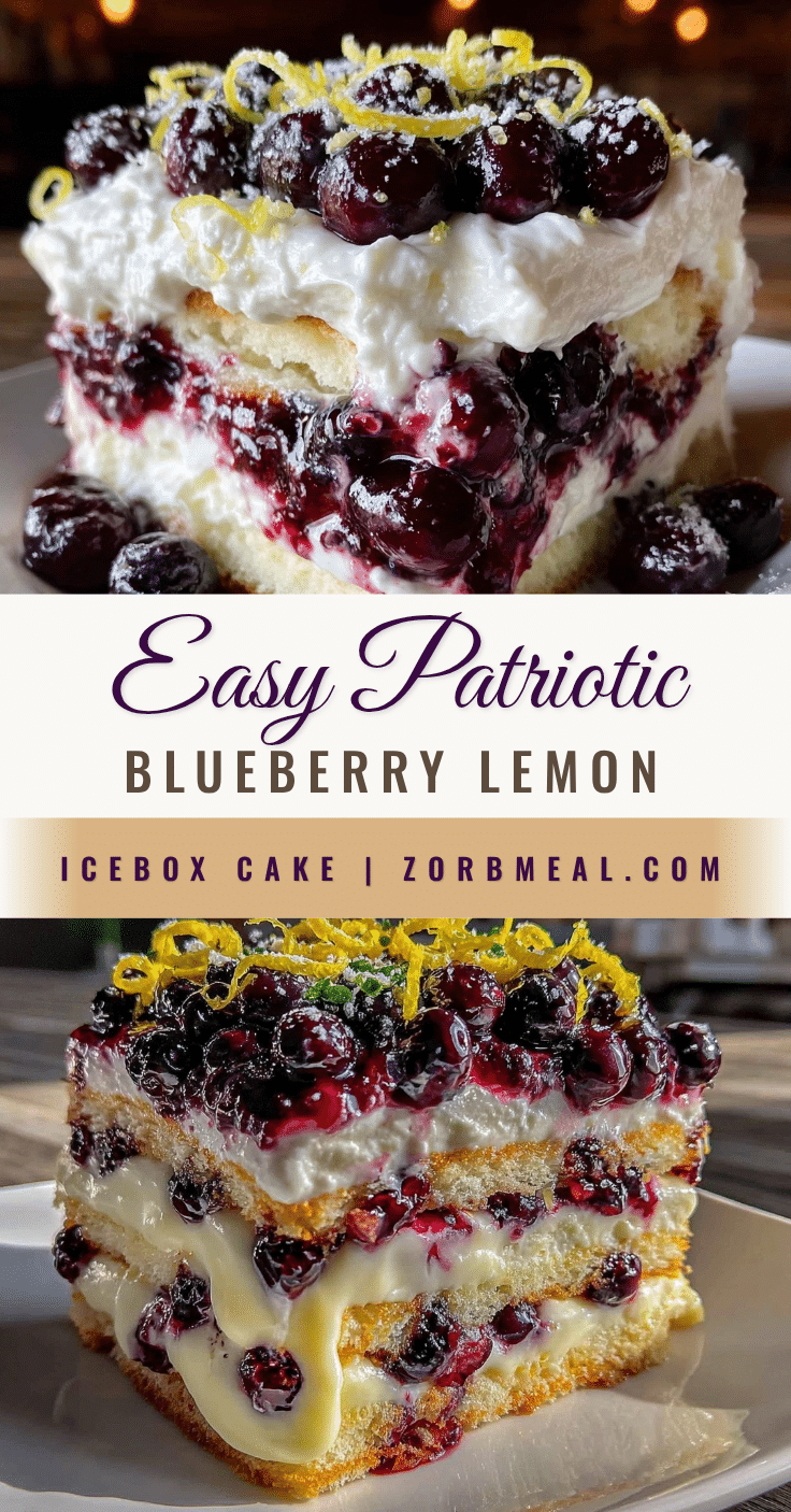 blueberry lemon icebox cake recipe