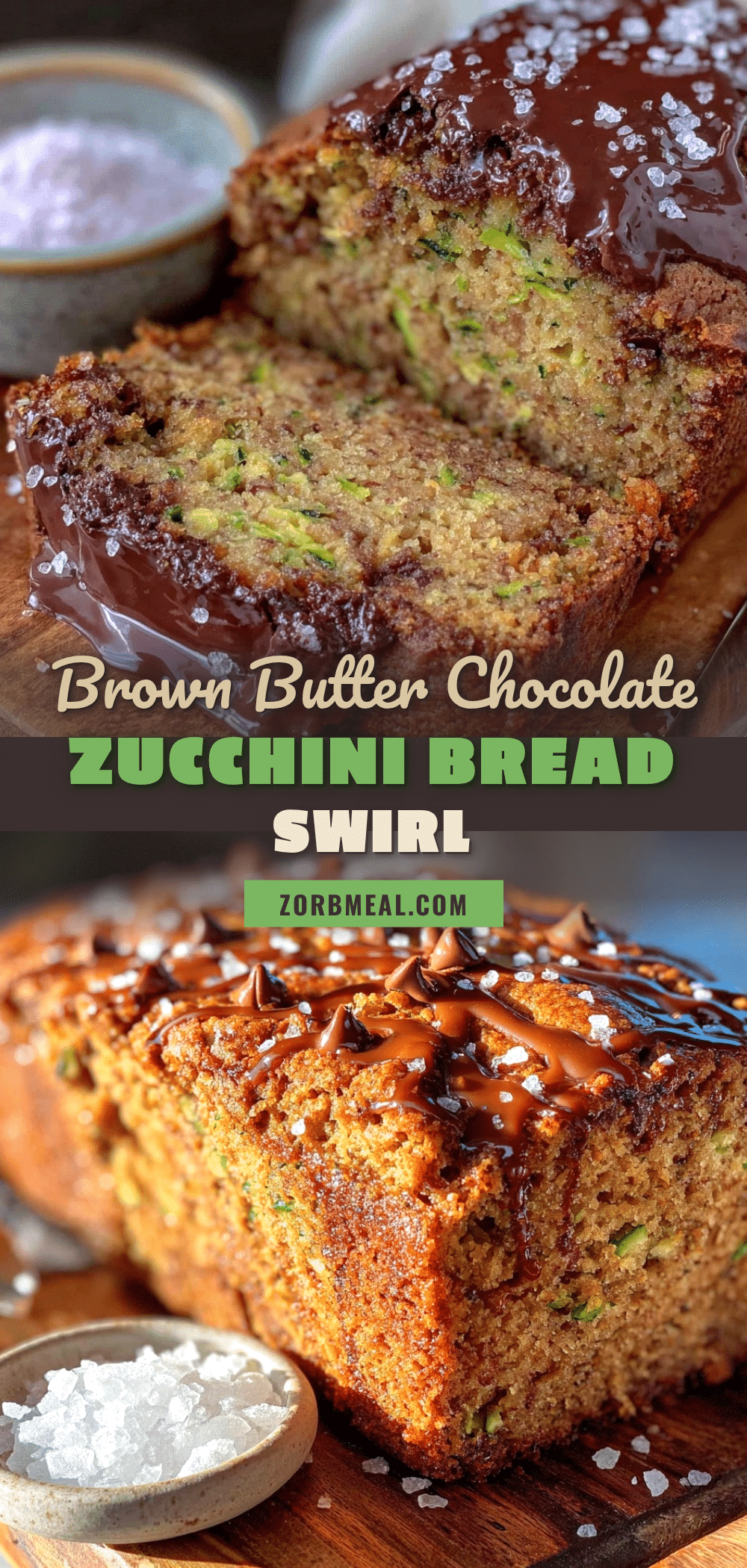 brown butter chocolate zucchini bread recipe