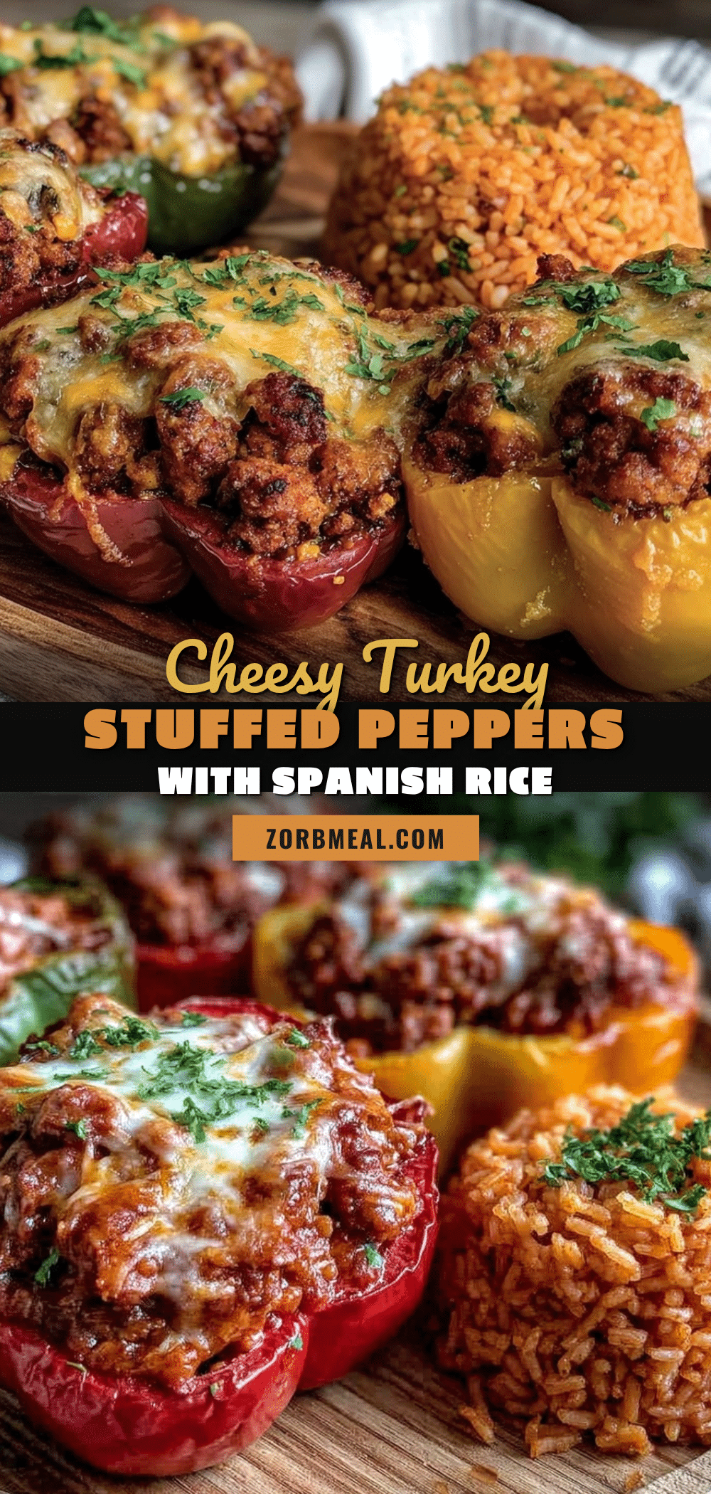 cheesy ground turkey stuffed bell peppers recipe