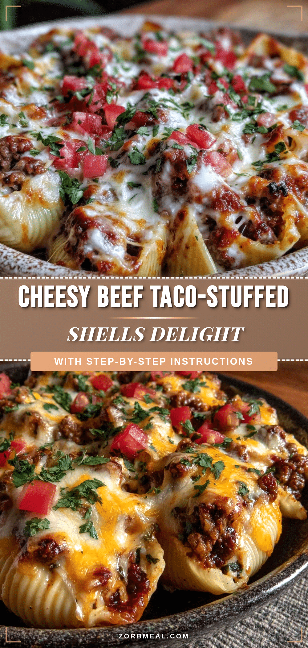 cheesy taco-stuffed shells recipe