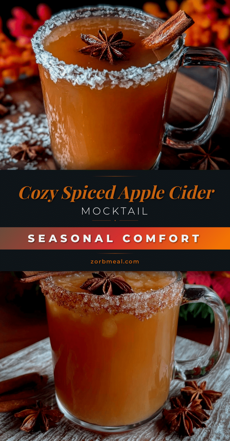 cozy spiced apple cider mocktail recipe
